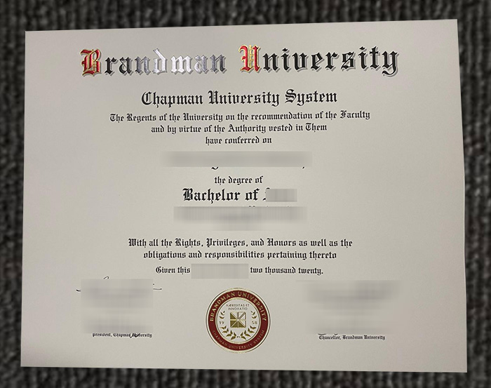 Brandman University diploma