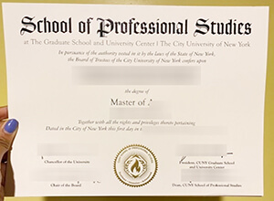 CUNY SPS Diploma certificate