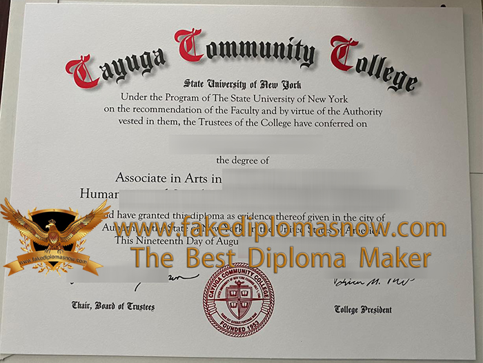 Cayuga Community College diploma