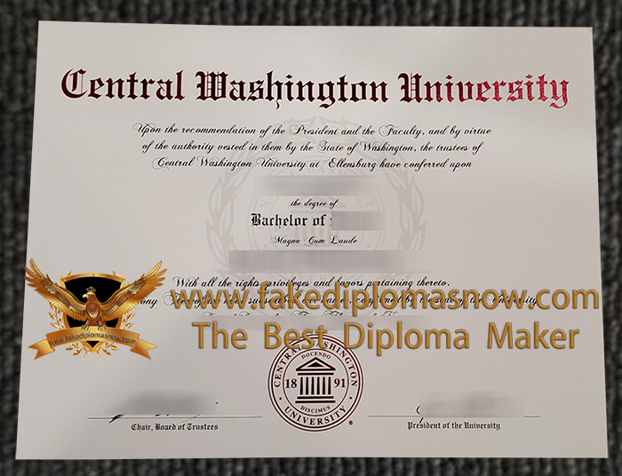 Central Washington University (CWU) diploma