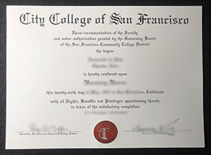City College of San Francisco (CCSF) diploma