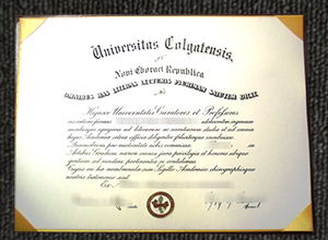 Colgate University diploma