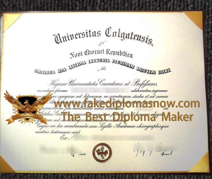 Colgate University diploma