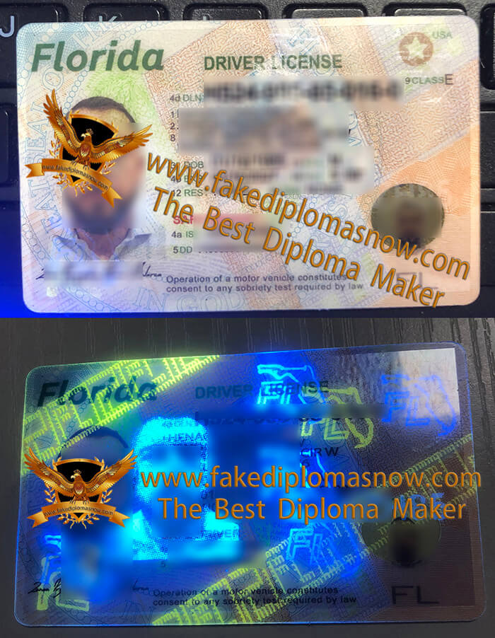 Florida scannable Driver's license Florida scannable Driver license
