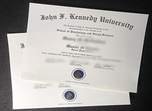 John F. Kennedy University degree certificate