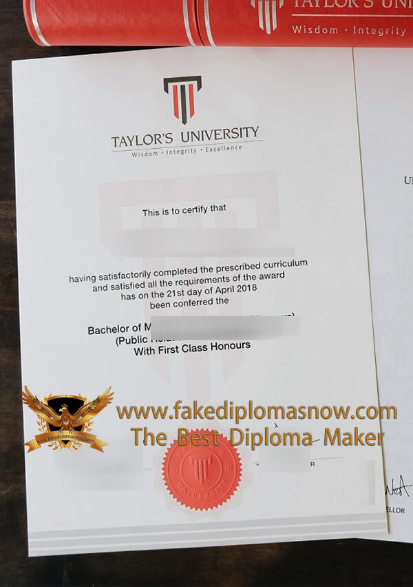 Taylor's university Fake Degree