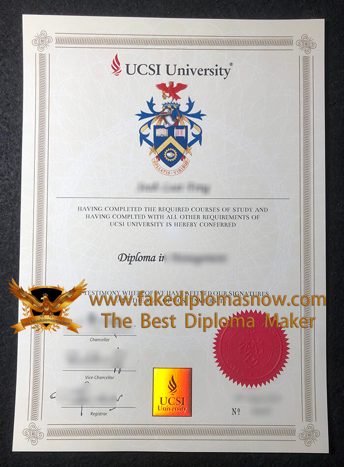 UCSI University diploma