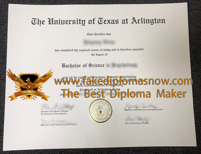 University of Texas at Arlington diploma