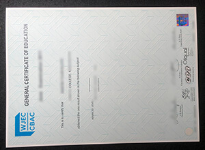 WJEC CBAC GCE A Level certificate