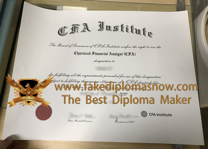 CFA certificate