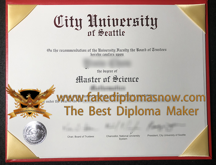 City University of Seattle diploma