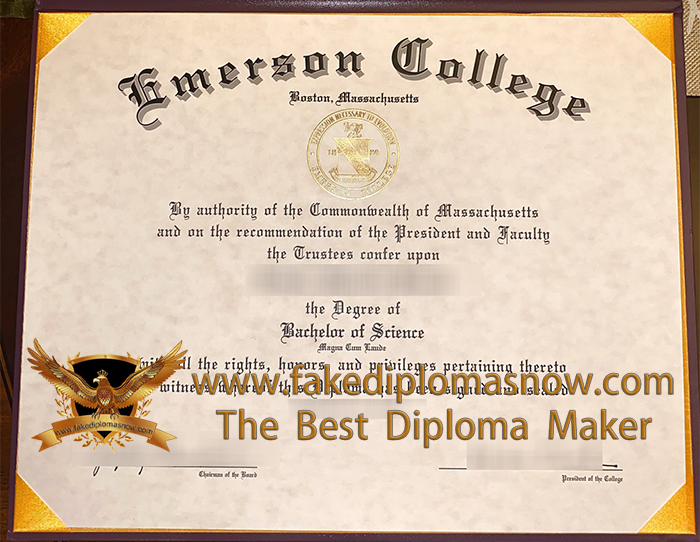 Emerson College diploma