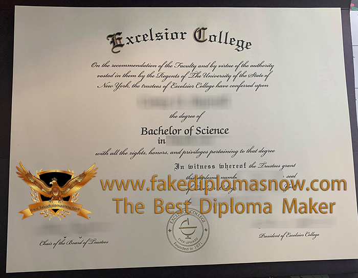 Buy a fake Bachelor of Science diploma from Excelsior University