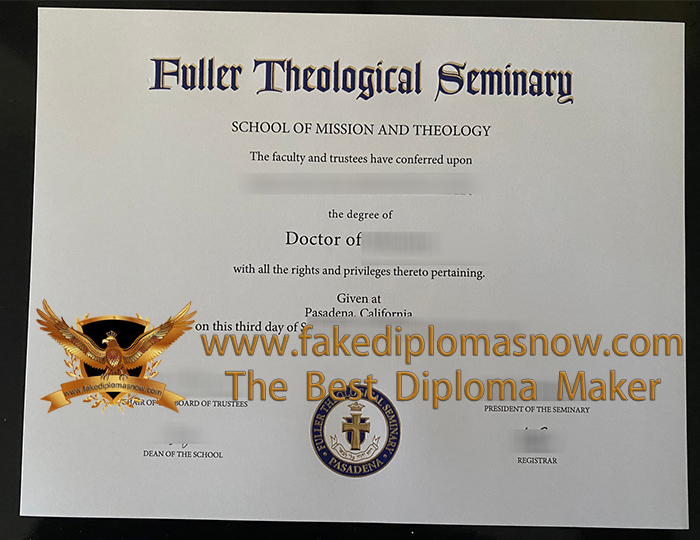 Fuller Theological Seminary Doctor diploma