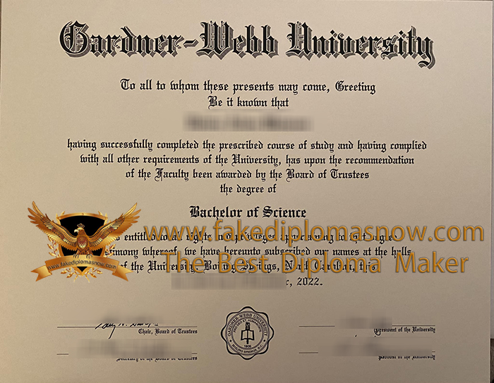 Gardner–Webb University diploma