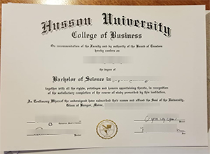 Husson University Diploma certificate