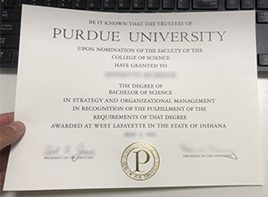 Purdue University Bachelor of Science diploma certificate