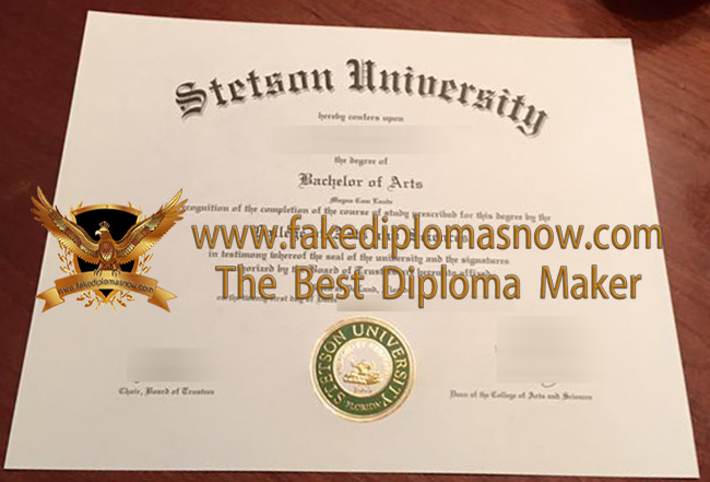 Stetson University diploma