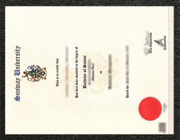 Sunway University Diploma Certificate