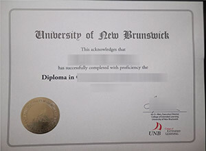 University of New Brunswick (UNB) diploma