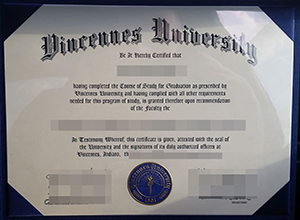 Vincennes University degree certificate