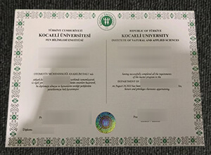 Kocaeli University Fake Diploma certificate