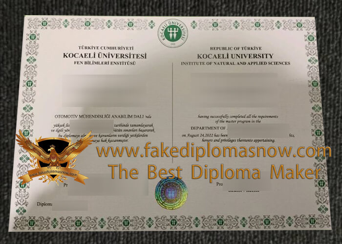 Kocaeli University Fake Diploma