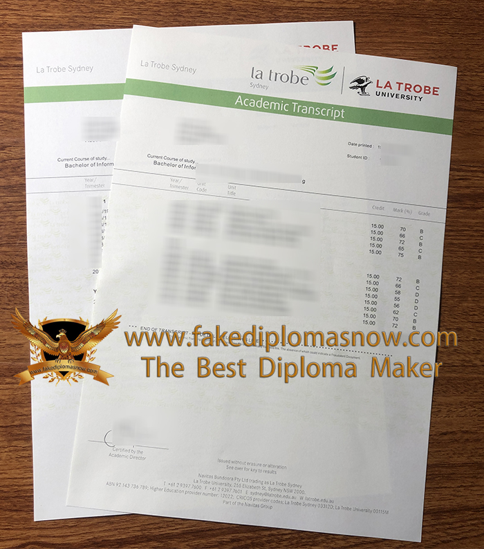 La Trobe University transcript La Trobe University transcript