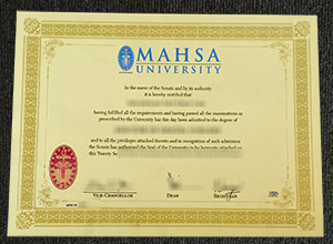 MAHSA University diploma certifiate