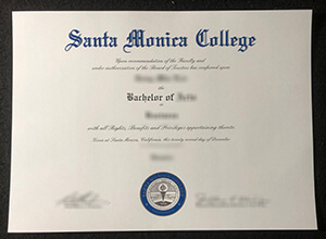 Santa Monica College (SMC) degree certificate