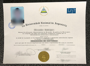 Universidad Nacional de Ingeniería diploma certificate
