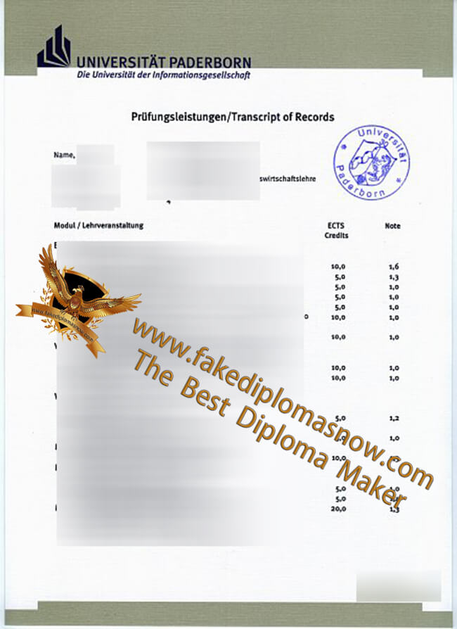 Universität Paderborn transcript 