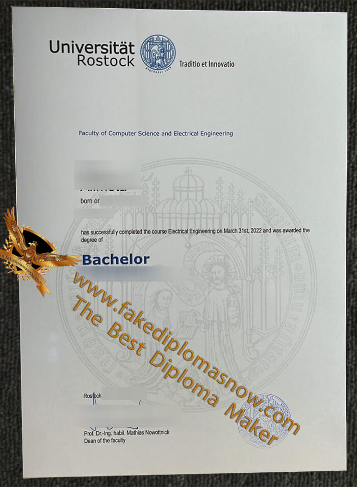 University of Rostock degree, Universität Rostock bachelor diploma