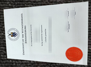 University of the Witwatersrand diploma certificate