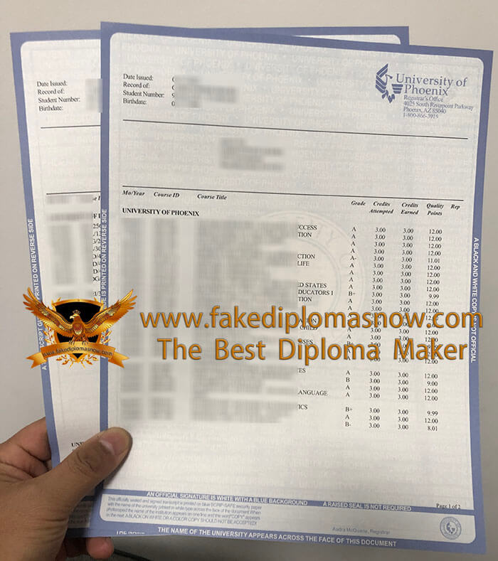 UoPX transcript UoPX transcript