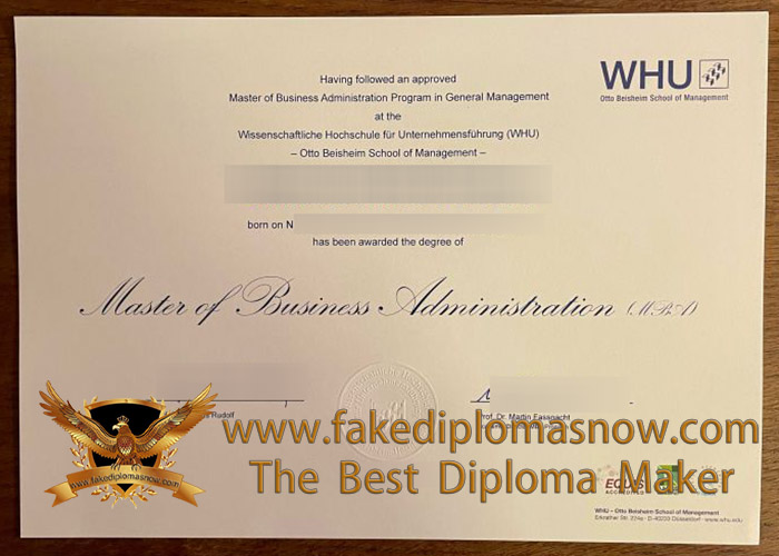 WHU – Otto Beisheim School of Management diploma