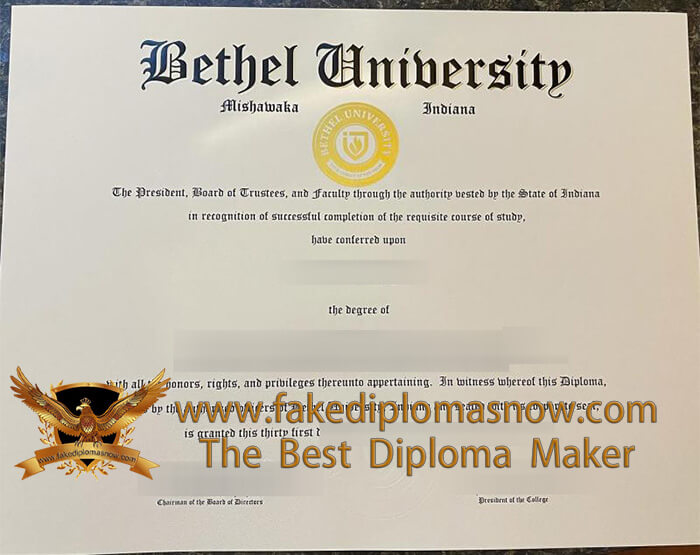 Bethel University diploma Bethel University diploma