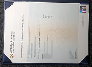 Cambridge IGCSE certificate sample