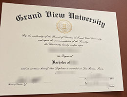 Grand View University diploma certificate
