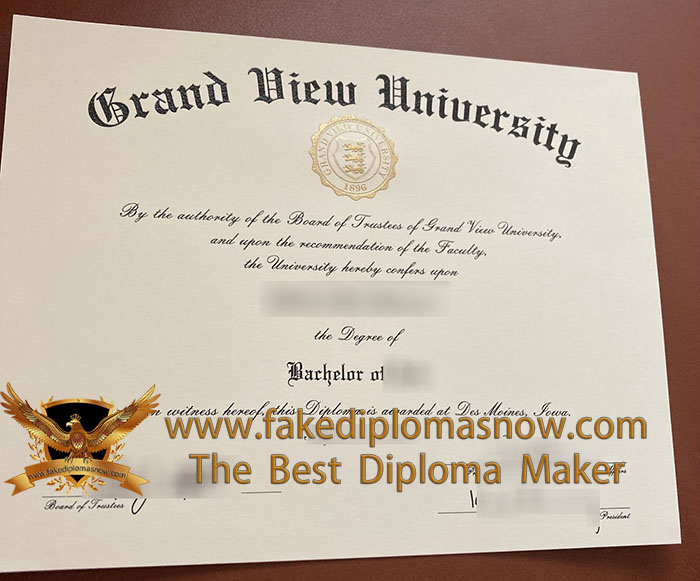 Grand View University diploma
