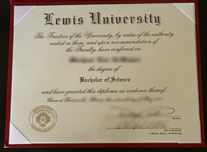 Lewis University diploma certificate