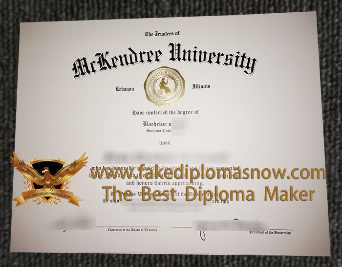 McKendree University diploma