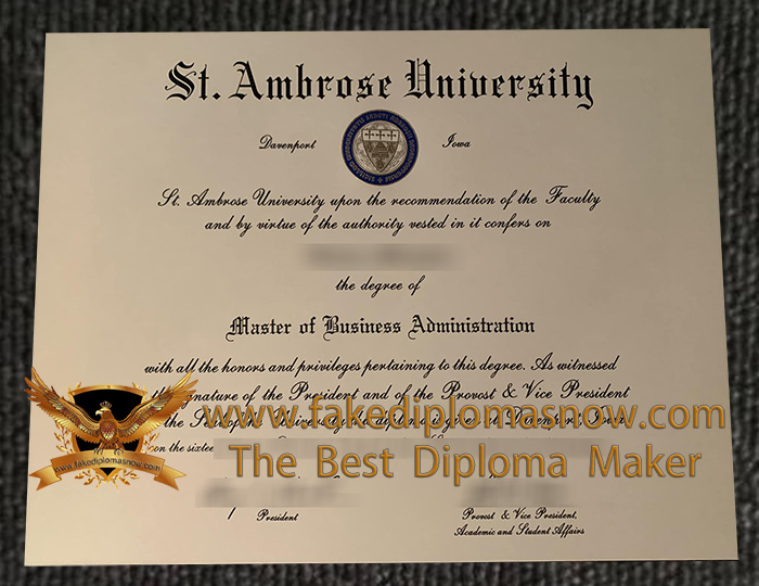 St. Ambrose University diploma