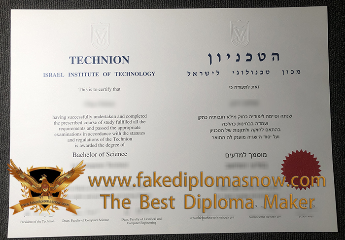 Technion – Israel Institute of Technology diploma