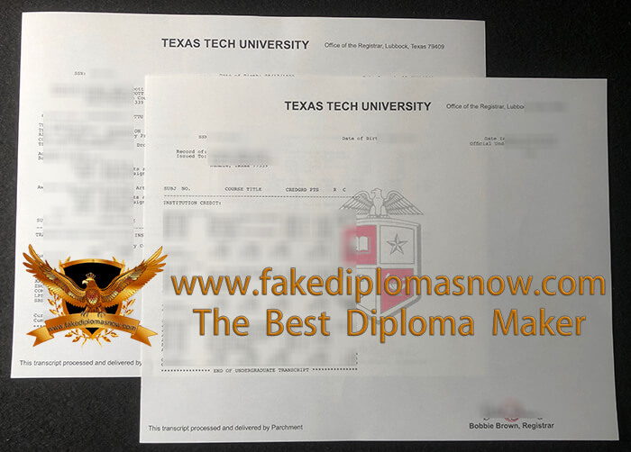 Texas Tech University Transcript Texas Tech University Transcript