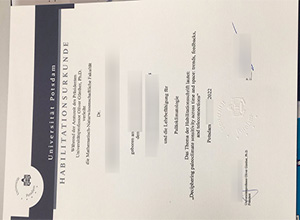 Universität Potsdam diploma certificate