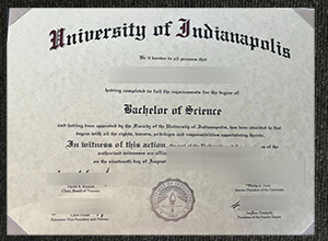 University Of Indianapolis diploma certificate