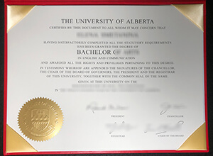 University of Alberta degree certificate