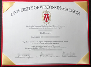 University of Wisconsin–Madison diploma certificate