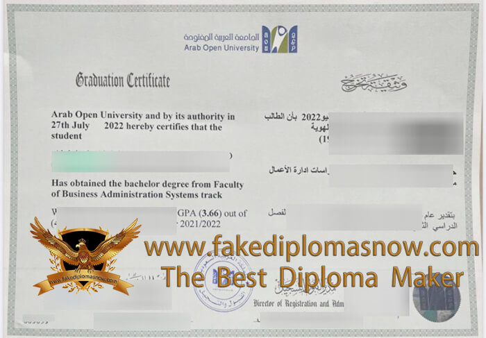 Arab Open University diploma